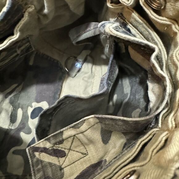 Camo Purse braided handle jewerled size jean purse/camo bag/lining - Picture 11 of 15